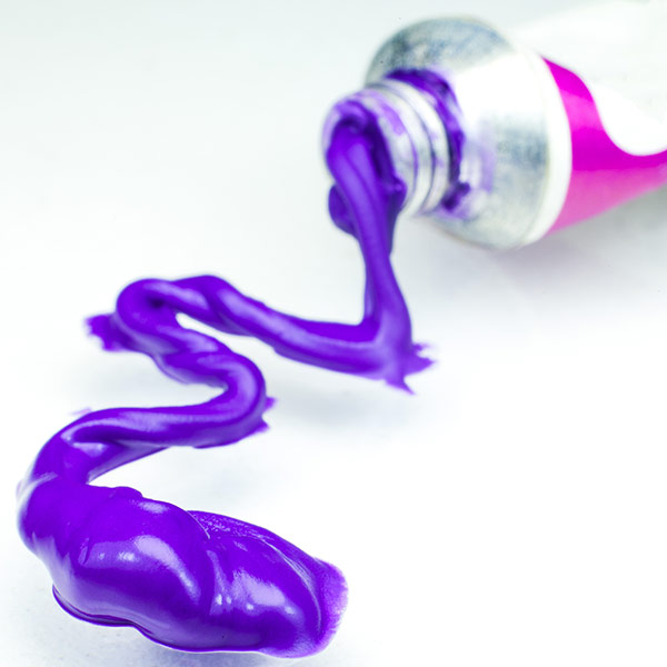 Tube of purple paint